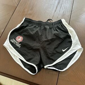 Nike Women's Black and White Athletic Shorts